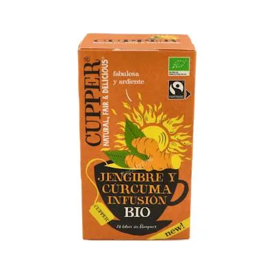 Gember- en kurkumathee BIO 20 theezakjes, Cupper