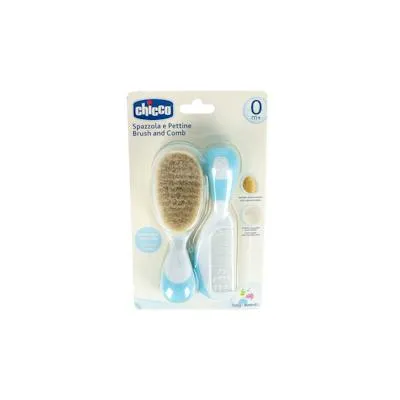 Borstel en kam natuurlijk haar blauw, Chicco