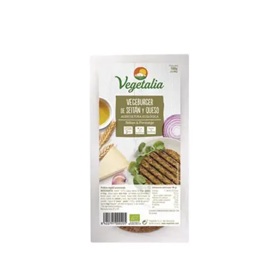 Vegeburger queso y seitán BIO 160 g, Vegetalia