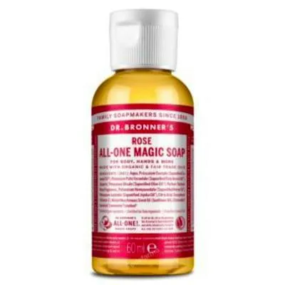 Jabón líquido rosas 60 ml, Dr. Bronner´s