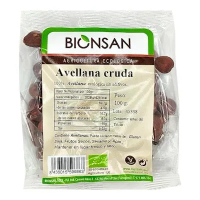 Avellana cruda proximidad 100 g, Bionsan