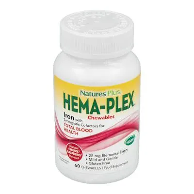 Hema-plex masticable 60 comprimidos, Natures Plus
