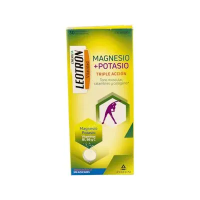 Magnesio potasio 36 comprimidos efervescentes, Leotron