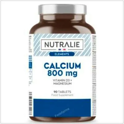 Calcio 800mg+MAGNESIO+VITAMINA D3 90 comprimidos, Nutralie