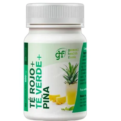 Té rojo + té verde + piña 500 mg caps 60 uds., Ghf