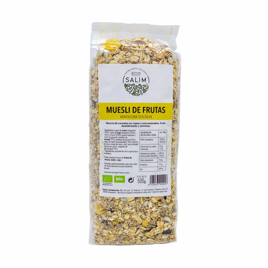 Muesli Frutas BIO 500 g, Ecosalim