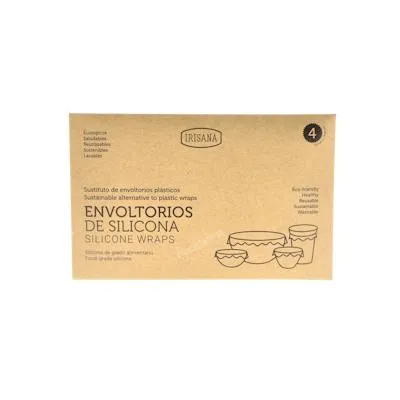 Envoltorios reutilizables de silicona IR114 4 uds., Irisana