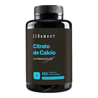 Citrato de calcio con vitamina D3 120 cápsulas, Zenement