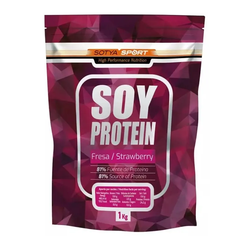 Soy protein fresa 81% sport 1 kg, Sotya