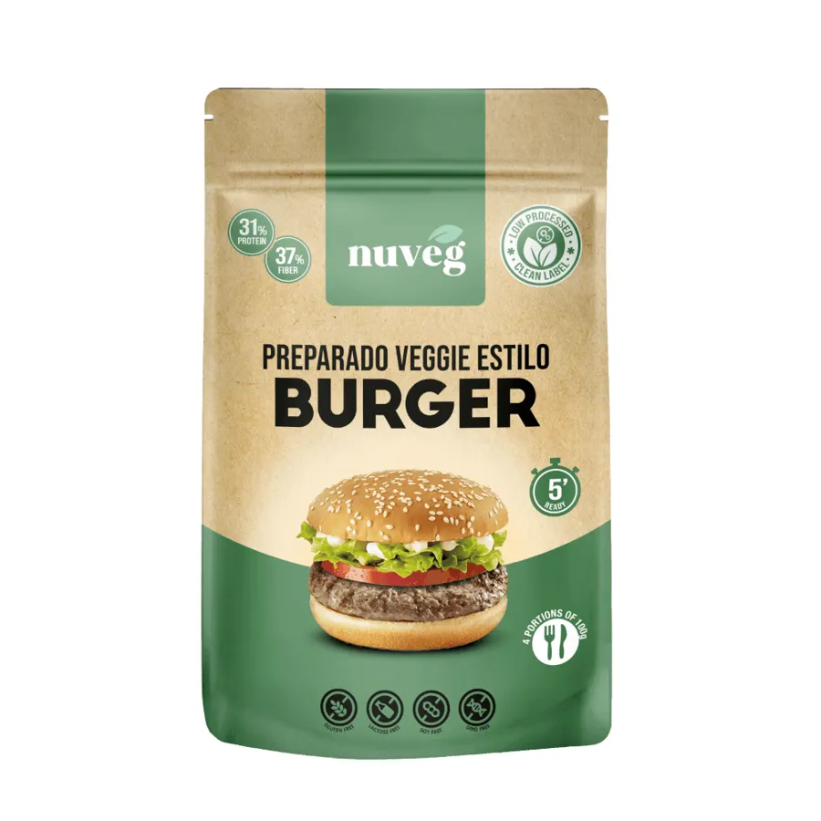 Veggie burger sin gluten 135 g, Nuveg