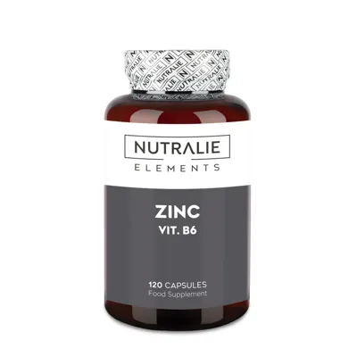 Zinc + Vitamina B6 120 cápsulas, Nutralie