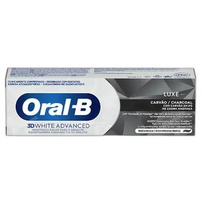 3D white luxe pasta dentifrica carbón 75 ml, Oral-b