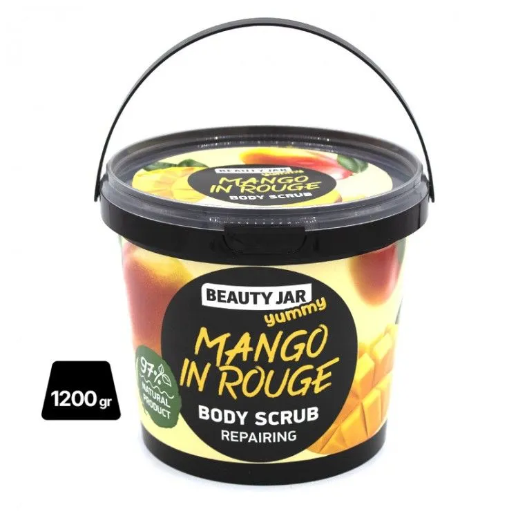 Exfoliante corporal mango in rouge 1200 g, Beauty Jar