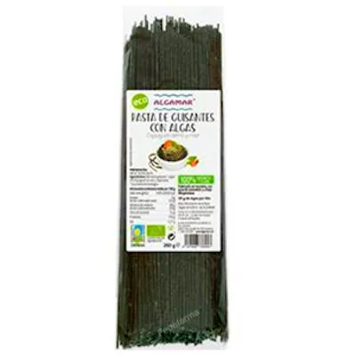 Espagueti de guisantes y algas BIO 250 g, Algamar