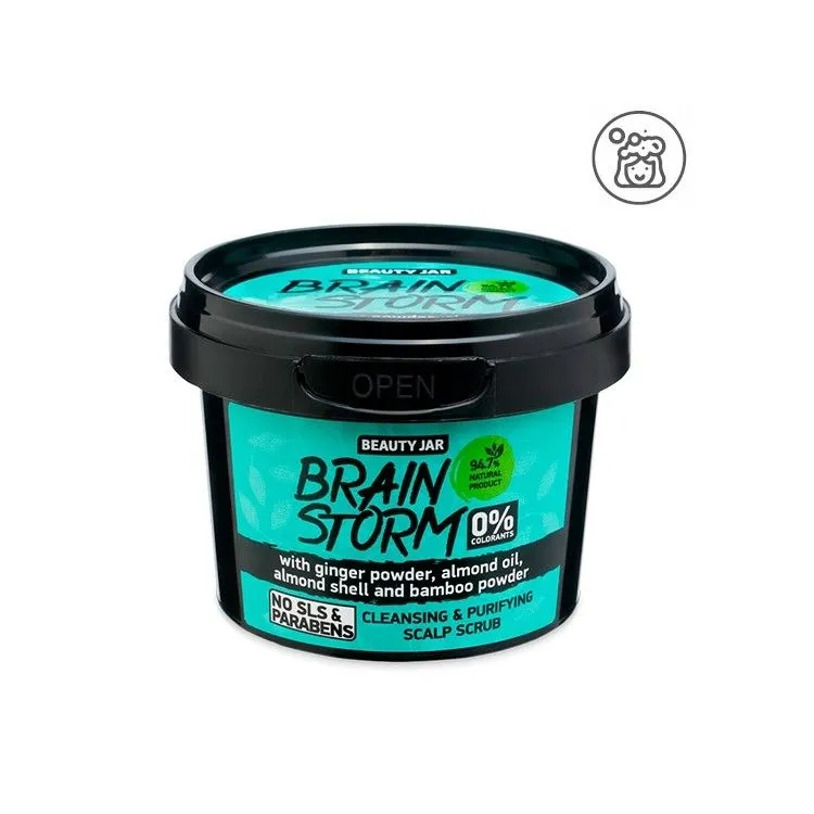 Hair scrub for cleansing and purifying - Ginger and almonds, Beauty Jar