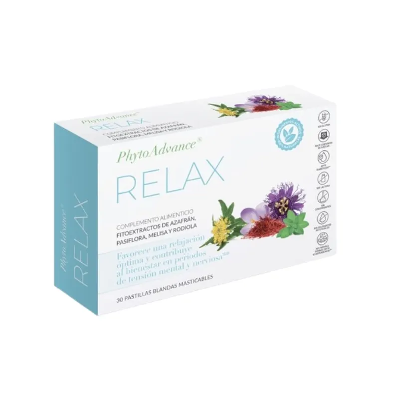 Relax blandas masticables 30 pastillas, Phyto Advance