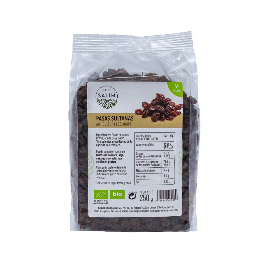 Pasas Sultanas BIO 250 g, Ecosalim