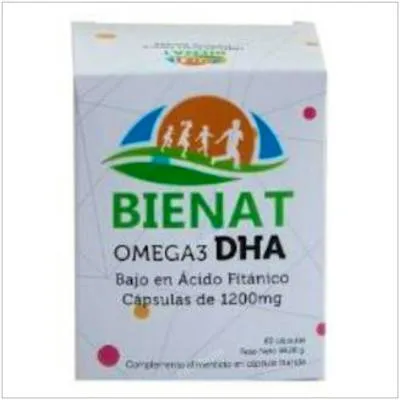 DHA omega 3 1200 mg 60 cápsulas, Bienat