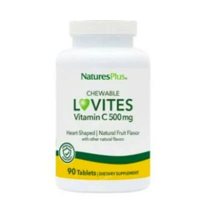Lovites 500 mg (sabor cereza) 90 comprimidos Masticables, Natures Plus