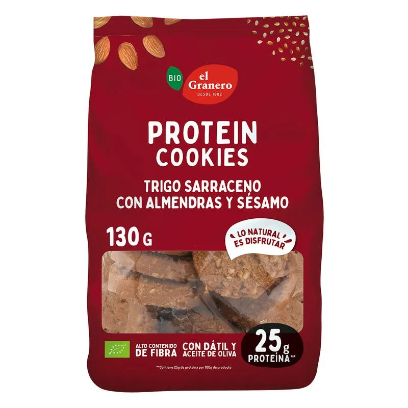 Mini-Cookies Protein Mandel Sesam El Gran 130 g, El Granero