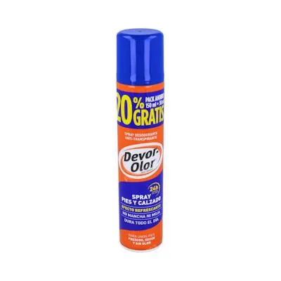Spray pies calzado + 20% gratis 150 g, Devor Olor