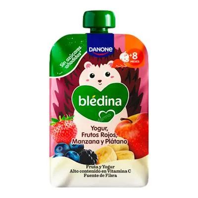 Pouch yogurt & red fruits 100 g, Bledina