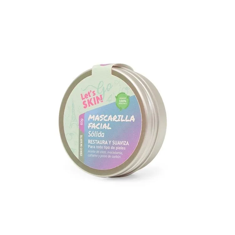Mascarilla Facial Detox Sólida, Let's Go Skin