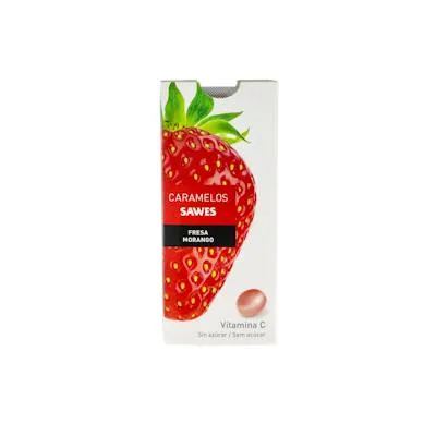 Caramelos balsam sin azúcar fresa vit c blister 22 g, Sawes