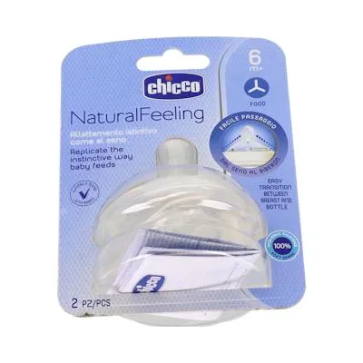 Speen nf step up 3 brede hals silicone flow + 2st 6 ml, Chicco