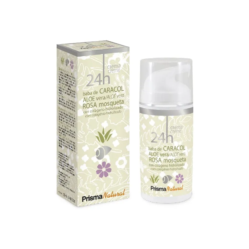 Crema baba de CARACOL+aloe+rosa m. FPS15 100 ml, Prisma Natural