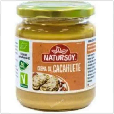 Crema de cacahuete sin sal BIO 250 g, Natursoy