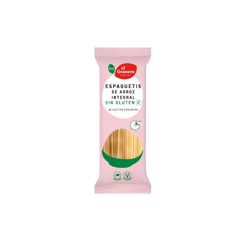 Espaguetis arroz integral BIO 500 g, El Granero
