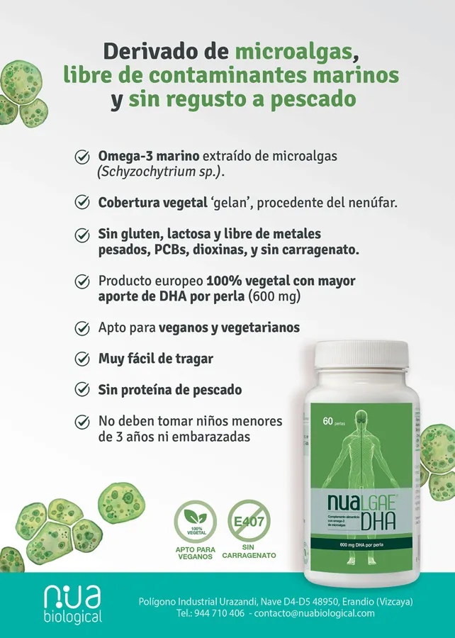 Nualgae DHA 60 perlas, Nua Biological · imagen 3