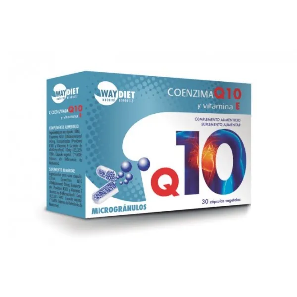 Co Q10 + Vit e 30 cápsulas, Waydiet