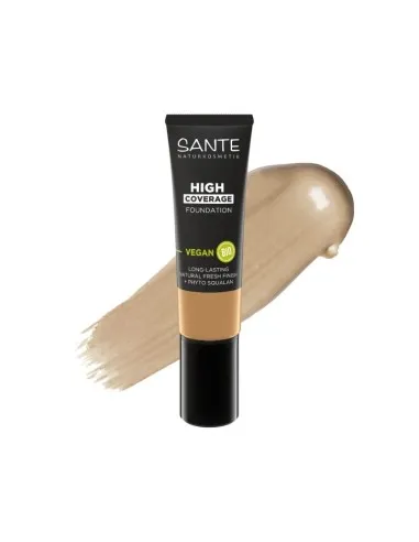 Vloeibare foundation hoge dekking 04 cool beige, Sante Naturkosmetik