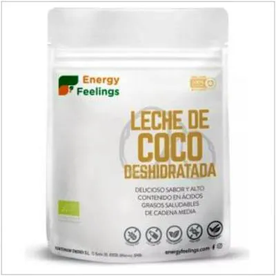 Leche de coco deshidratada sin gluten BIO 200 g, Energy Feelings