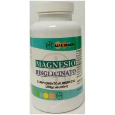 Magnesio bisglicinato polvo 200 g, Alfa Herbal