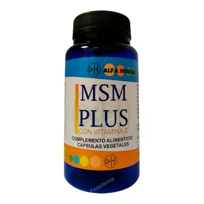 MSM plus 90 cápsulas vegetales, Alfa Herbal