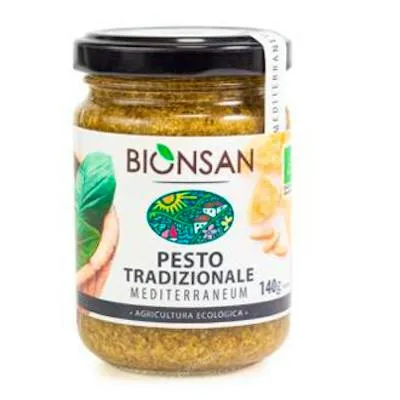 Pesto tradicional con piñones BIO 140 g, Bionsan