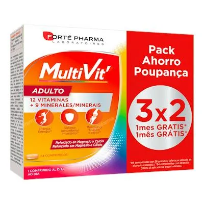 Multivit adulto 84 comprimidos, Forte Pharma
