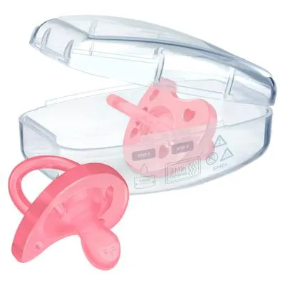 Fopspeen physio soft siliconen anatomisch roze 6-12 1st, Chicco