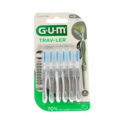 Cepillo interdental trav-ler 1618 2,0mm 6un gris, Gum