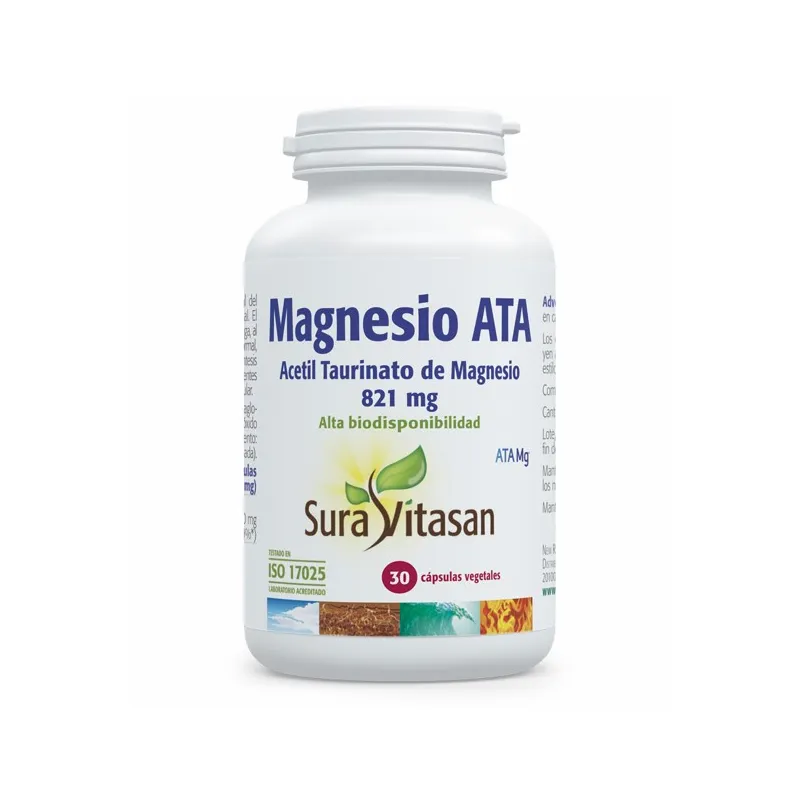 Magnesio ata acetil taurinato 30 cápsulas, Sura Vitasan