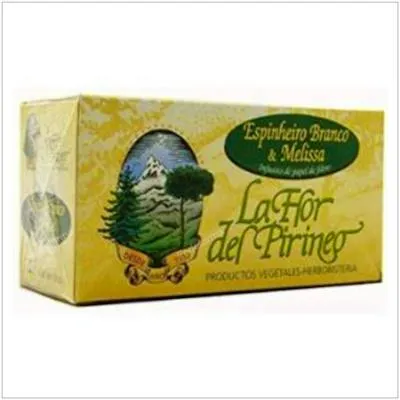 White hawthorn and lemon balm infusion 25 tea bags, Flor Pirineo