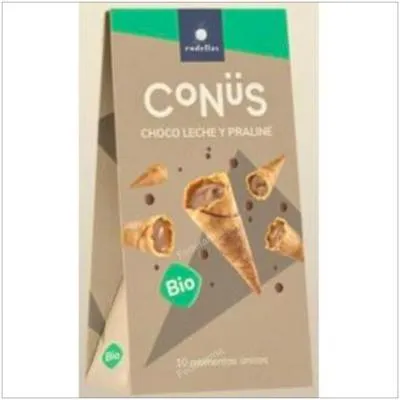 Conus chocolate leche y praline BIO 10 x 70 g, Rodellas