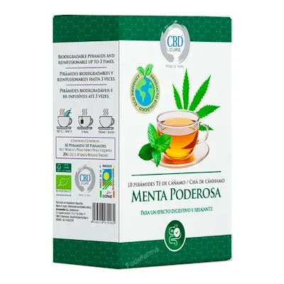 Biologische infusie cannabis krachtige munt 10 st., Cbd Cure