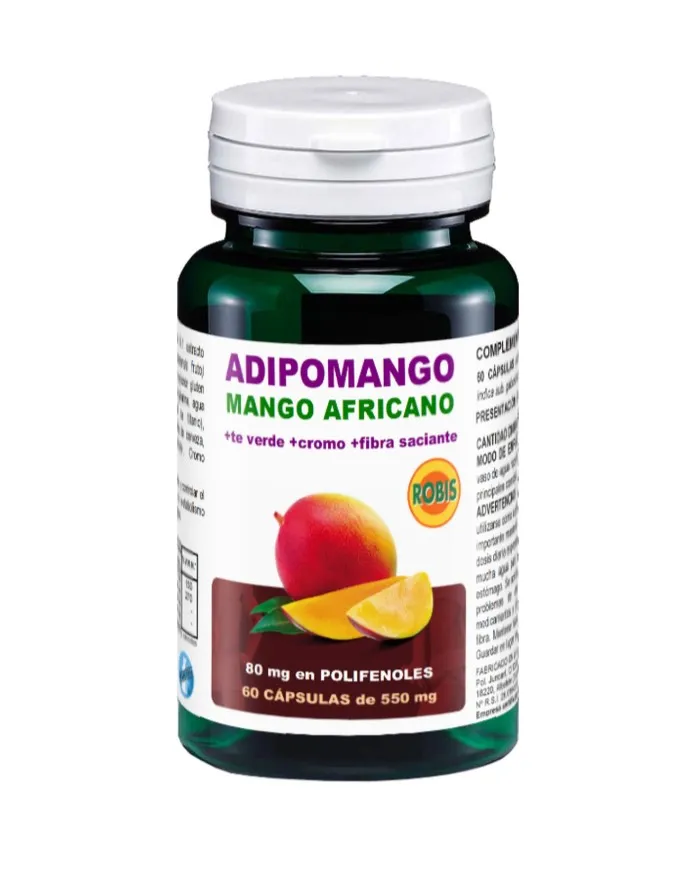 Adipomango+té verde+fibra 60cp, Robis