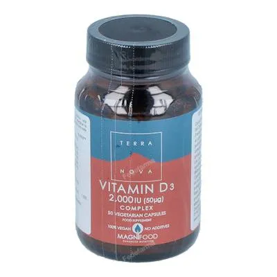 Vitamina D3 2000UI 50 cápsulas vegetales, Terranova