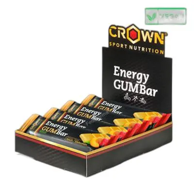 Energy gum bar melocoton 12 x 30 g, Crown Sport Nutrition