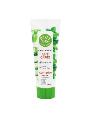 Dentífrico anticaries menta aloe con fluor, Happy Bio